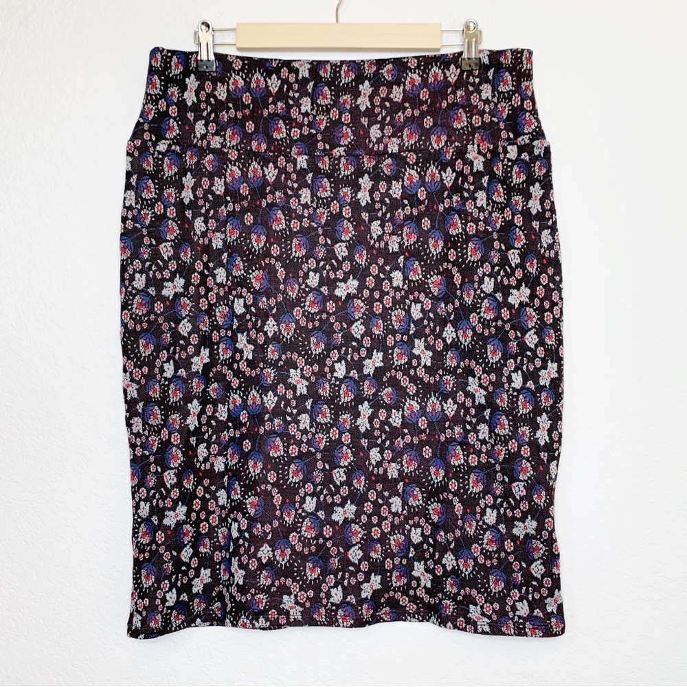 Lularoe Cassie Floral Stretch Pencil Skirt